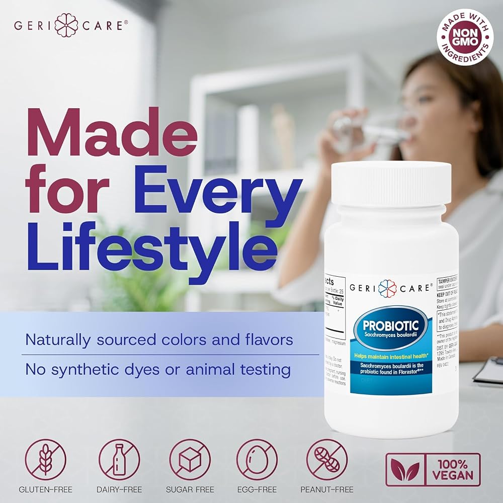 GeriCare S. Boulardii Probiotic and Digestive Health Supplement