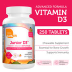 Zahler Junior D3 Vitamin 1000 IU Chewable for Kids - 250 Count - image 3
