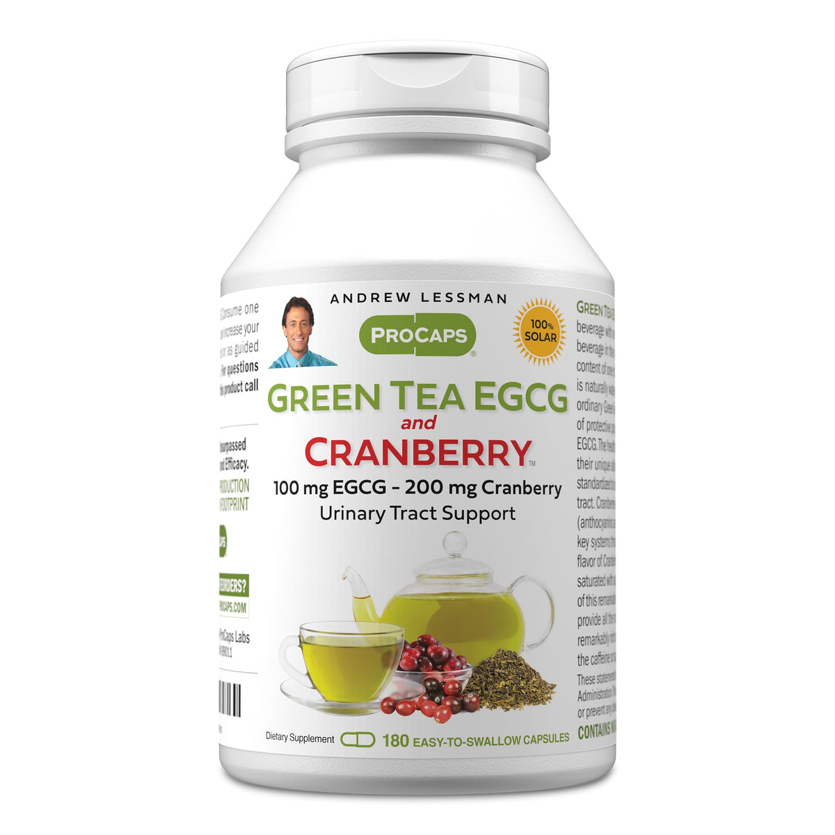 ANDREW LESSMAN Green Tea EGCG & Cranberry Capsules - Standardized