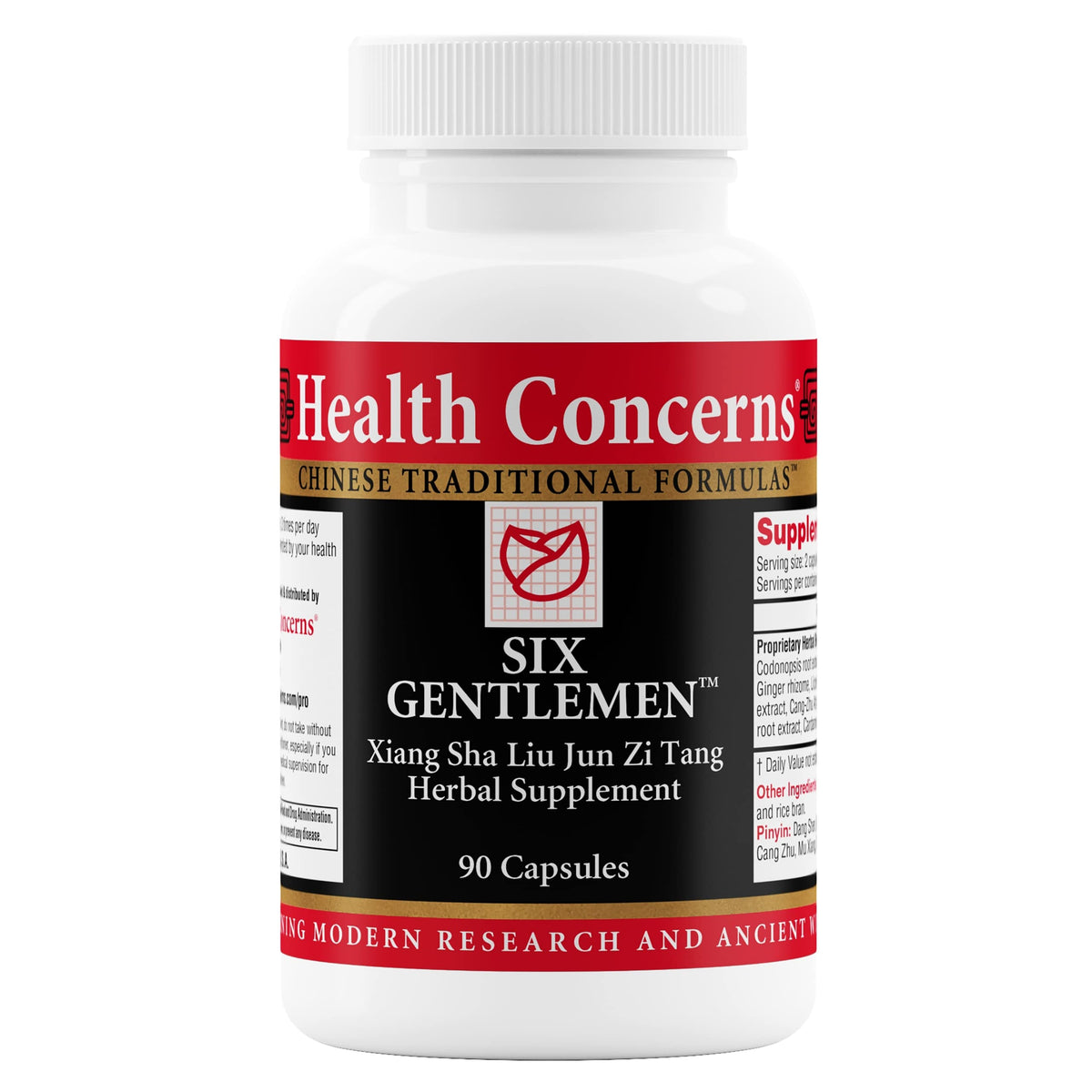 Health Concerns Six Gentlemen Digestive Health & Qi Support - 90 Capsules