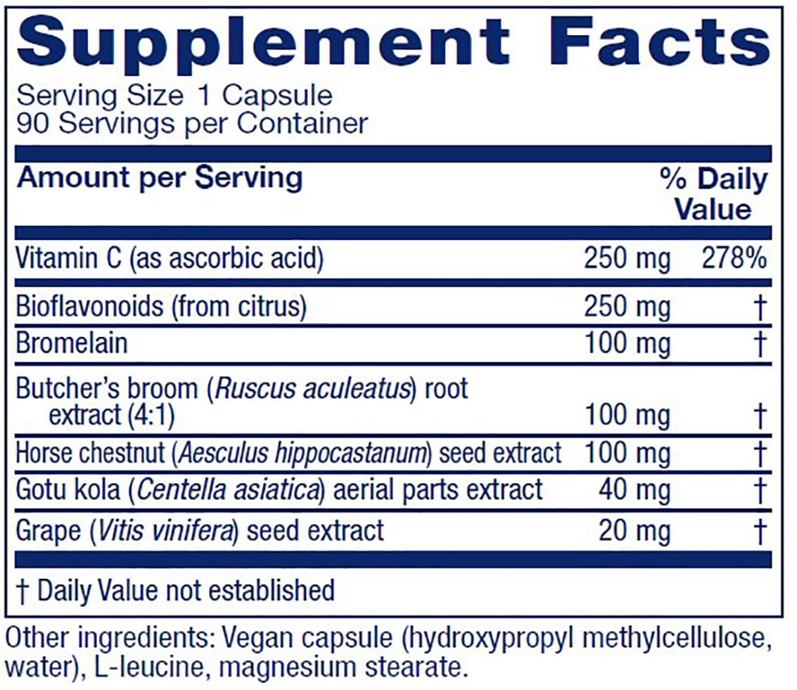 Vitanica VeinoBlend Vein & Capillary Support - 90 Vegan Capsules - image 2