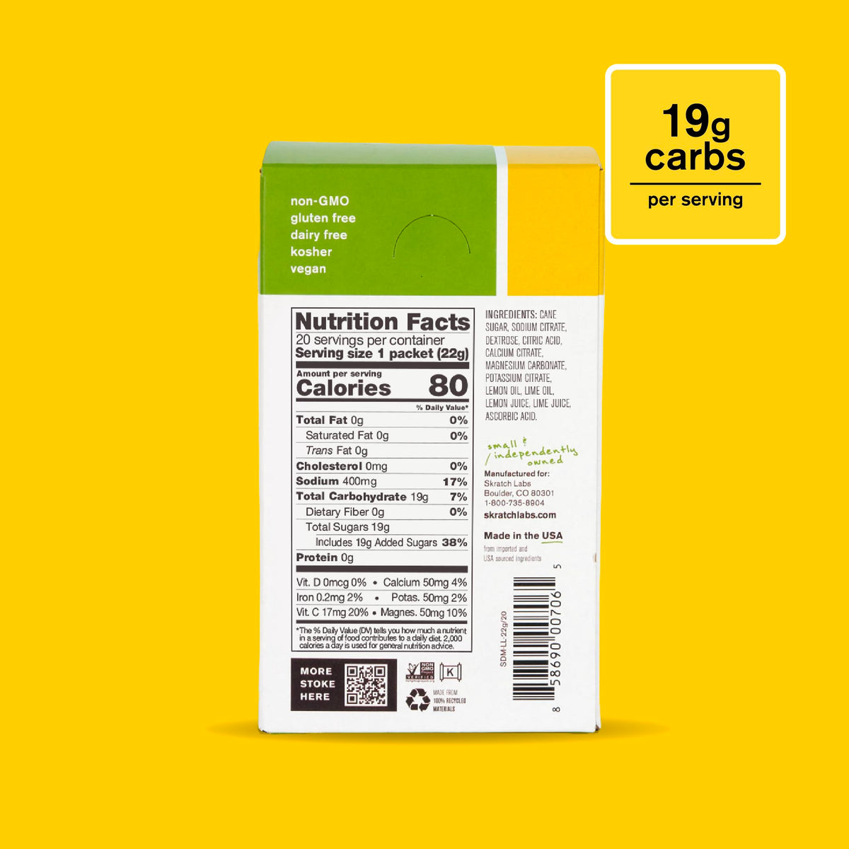 Skratch Labs Hydration Sports Drink Mix, Electrolyte Powder Packets