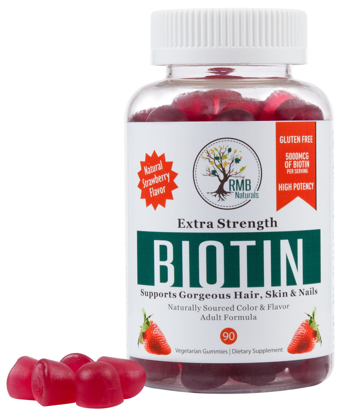 RMB Naturals Biotin 5000 mcg Gummy for Hair, Skin & Nails - 90 Gummies - image 2