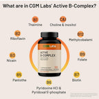 CGMLABS Active B-Complex with Methylated B9 & B12 - 120 Capsules - image 3