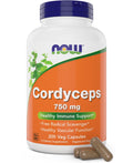 NOW Foods Cordyceps 750mg - 200 Vegetarian Capsules