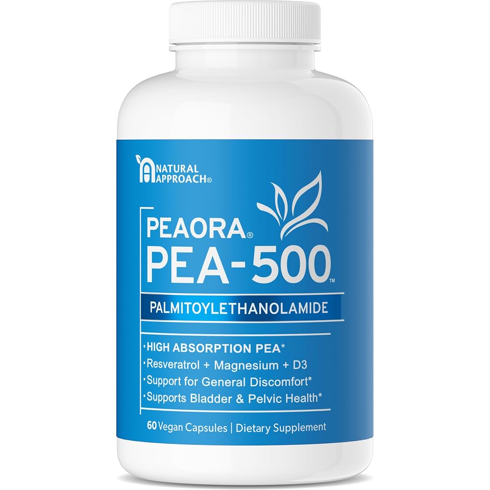 PEAORA PEA-500 Palmitoylethanolamide & Resveratrol - 60 Capsules