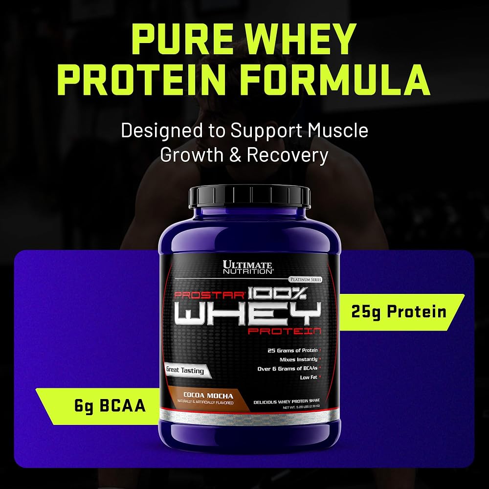 Ultimate Nutrition Prostar Whey Protein Isolate Powder for Muscle Gain