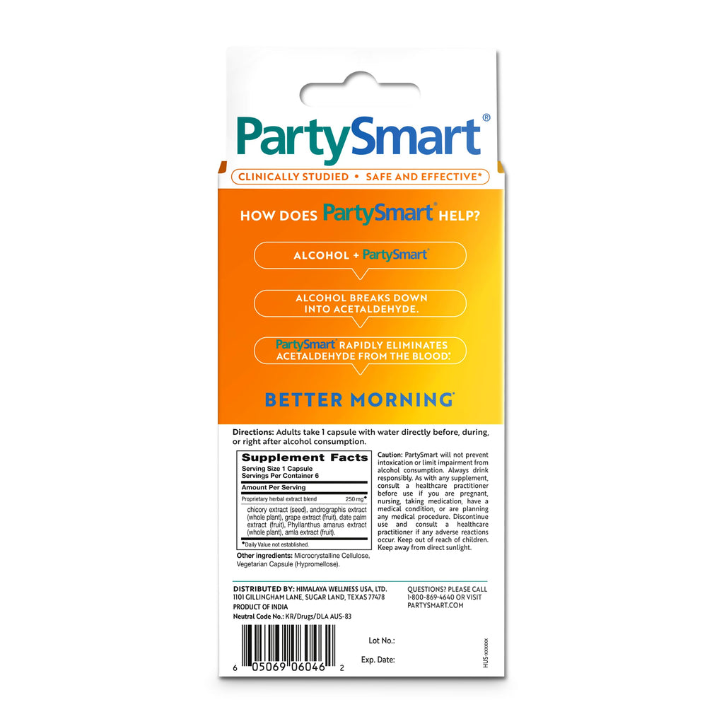 Himalaya PartySmart Liver Support - 6 Capsules - image 2