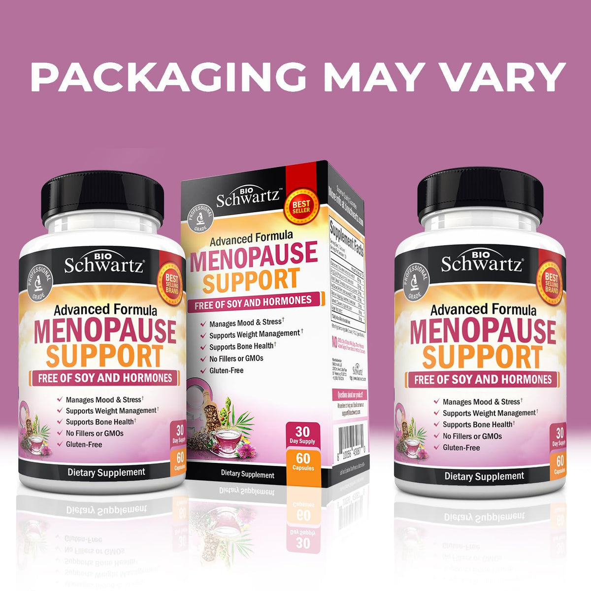 BioSchwartz Herbal Menopause Support for Women - 60 Vegetarian Capsules - image 2