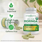 Mother Nature Organics Moringa Leaf Capsules 1000mg - 120 Capsules - image 3