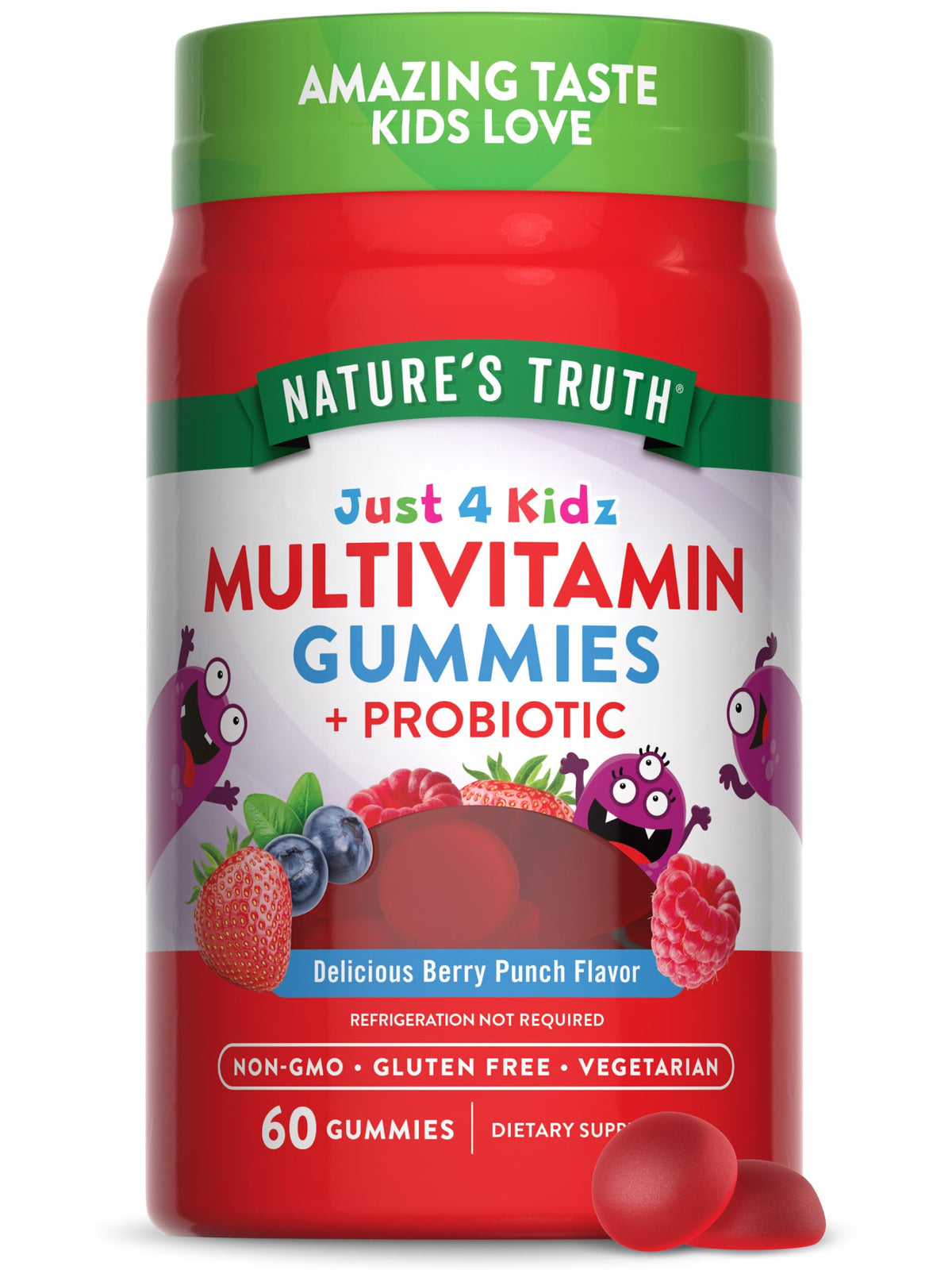 Nature's Truth Kids Multivitamin Gummies with Probiotics - 60 Count
