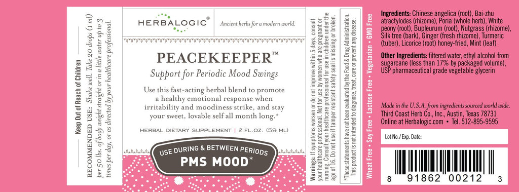 Herbalogic Peacekeeper Liquid Herb Drops for Mood Support - 2 Fl Oz - image 2