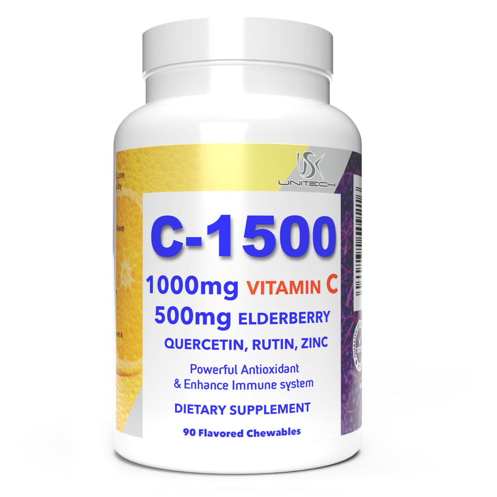 USK Vitamin C 1000mg & Elderberry Immune Support - 90 Tablets