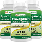 Best Naturals Ashwagandha 500 mg Stress & Mood Support - 360 Capsules