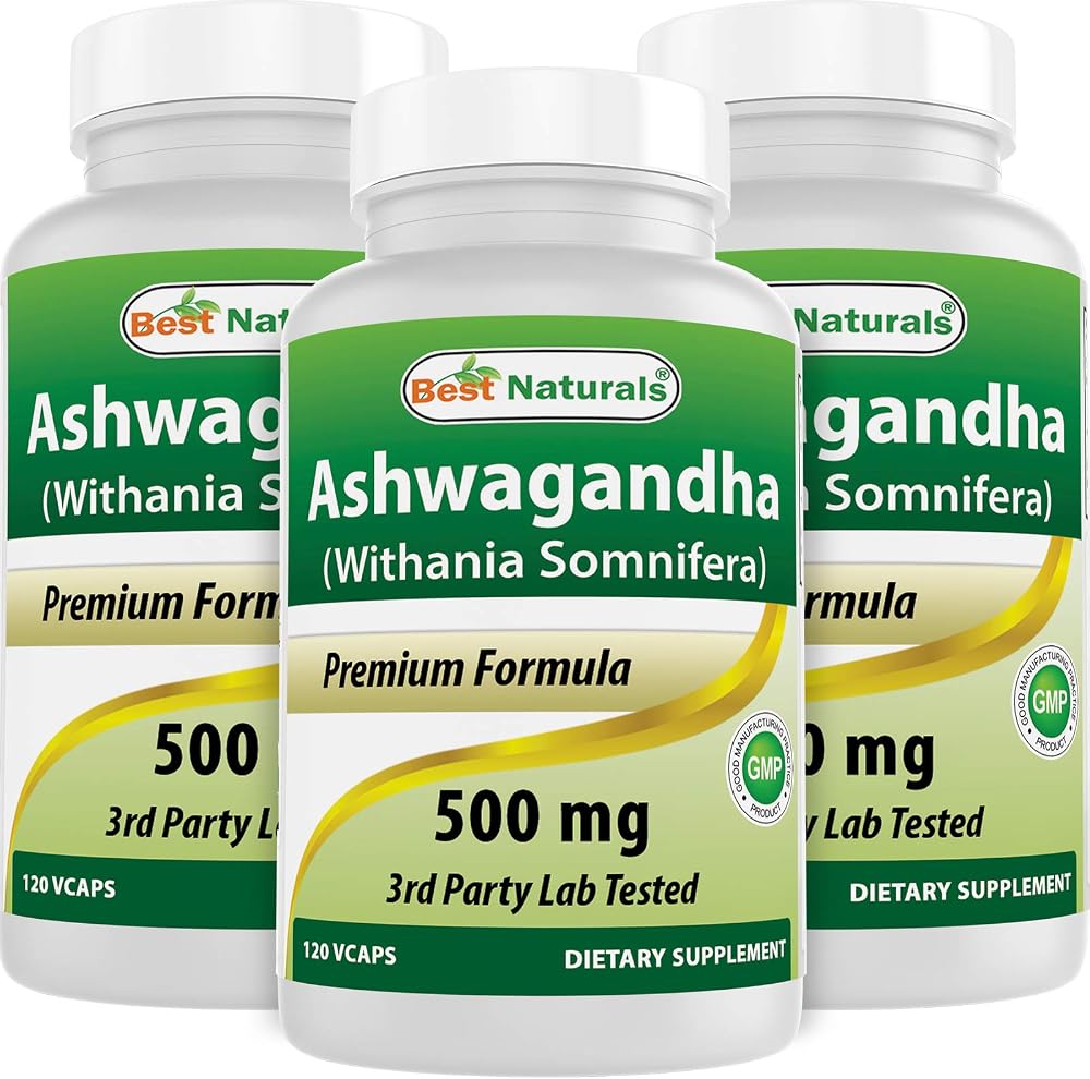 Best Naturals Ashwagandha 500 mg Stress & Mood Support - 360 Capsules