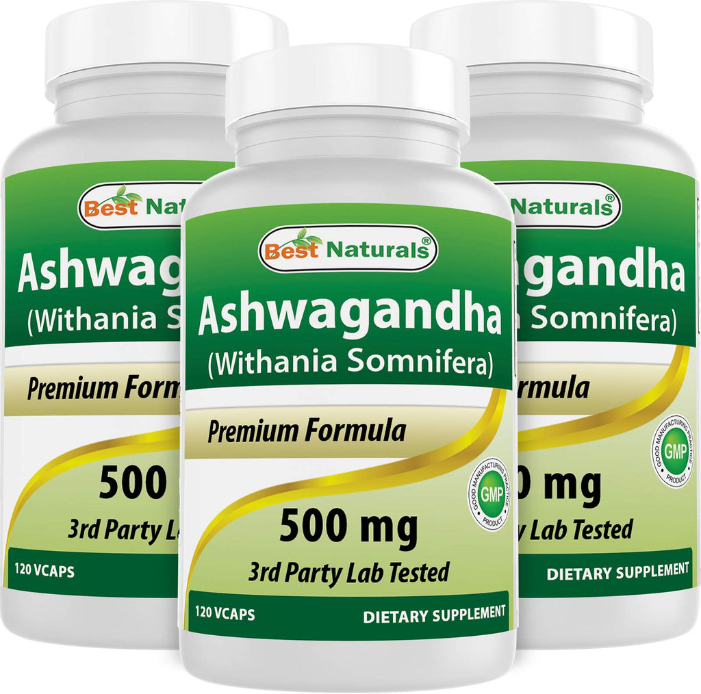 Best Naturals Ashwagandha 500 mg Stress & Mood Support - 360 Capsules