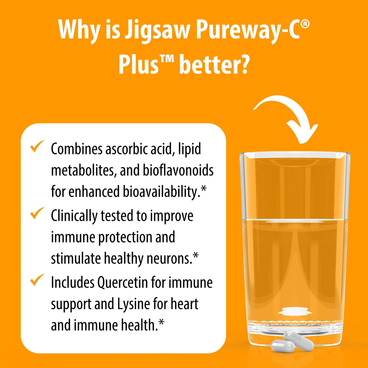 Jigsaw Health Pureway-C Plus Vitamin C with L-Lysine - 120 Capsules - image 6