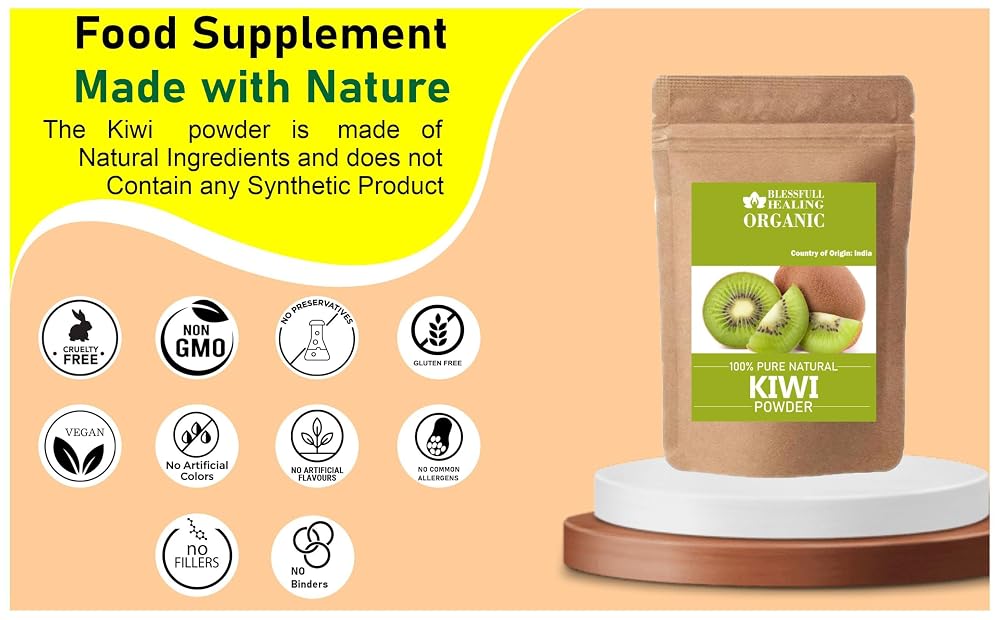 Blessfull Healing Organic Kiwi Powder 100% Pure Natural 200 Gram /
