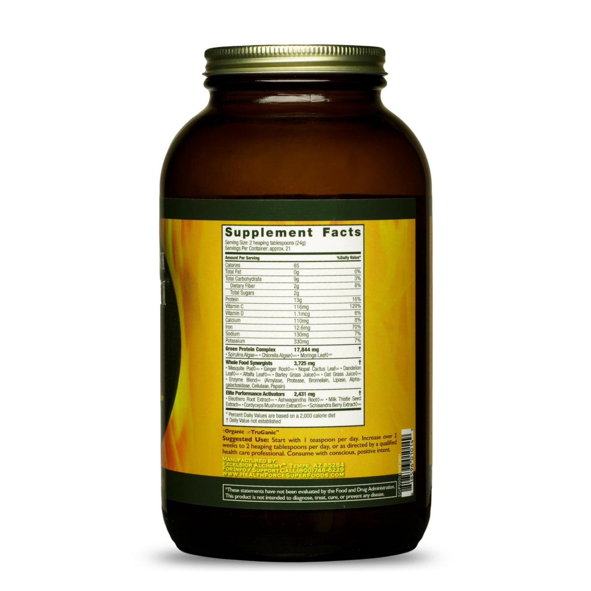 HealthForce SuperFoods Elite Green Protein Powder - 500g - image 2