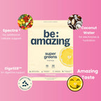 BE Amazing Super Greens Powder Pink Lemonade - 25 Servings - image 3