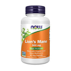 NOW Lion's Mane 500 mg Mushroom Supplement - 60 Vegetarian Capsules