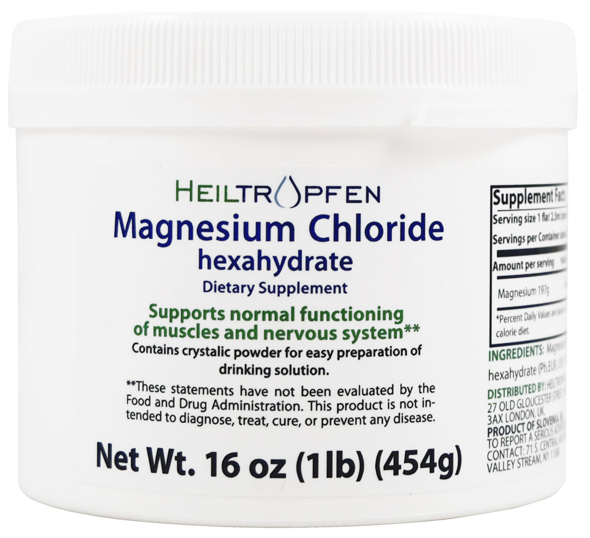 Heiltropfen Magnesium Chloride Hexahydrate Powder - 1 Pound - image 2