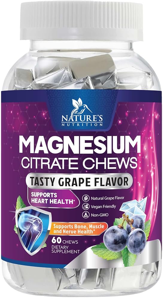 Nature's Nutrition Magnesium Citrate Chews 100mg - 60 Gummies