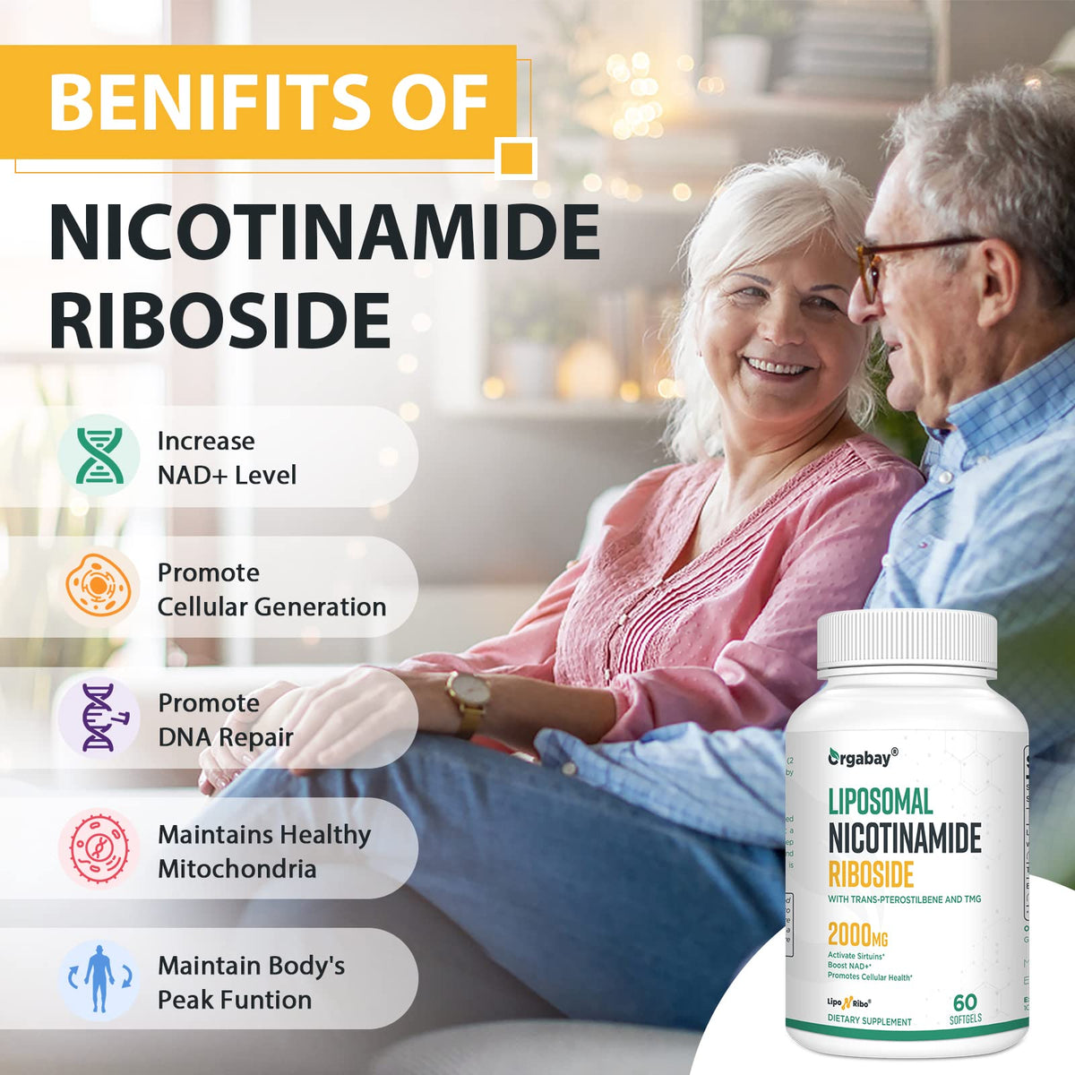 Orgabay Liposomal Nicotinamide Riboside 2000 MG with TMG