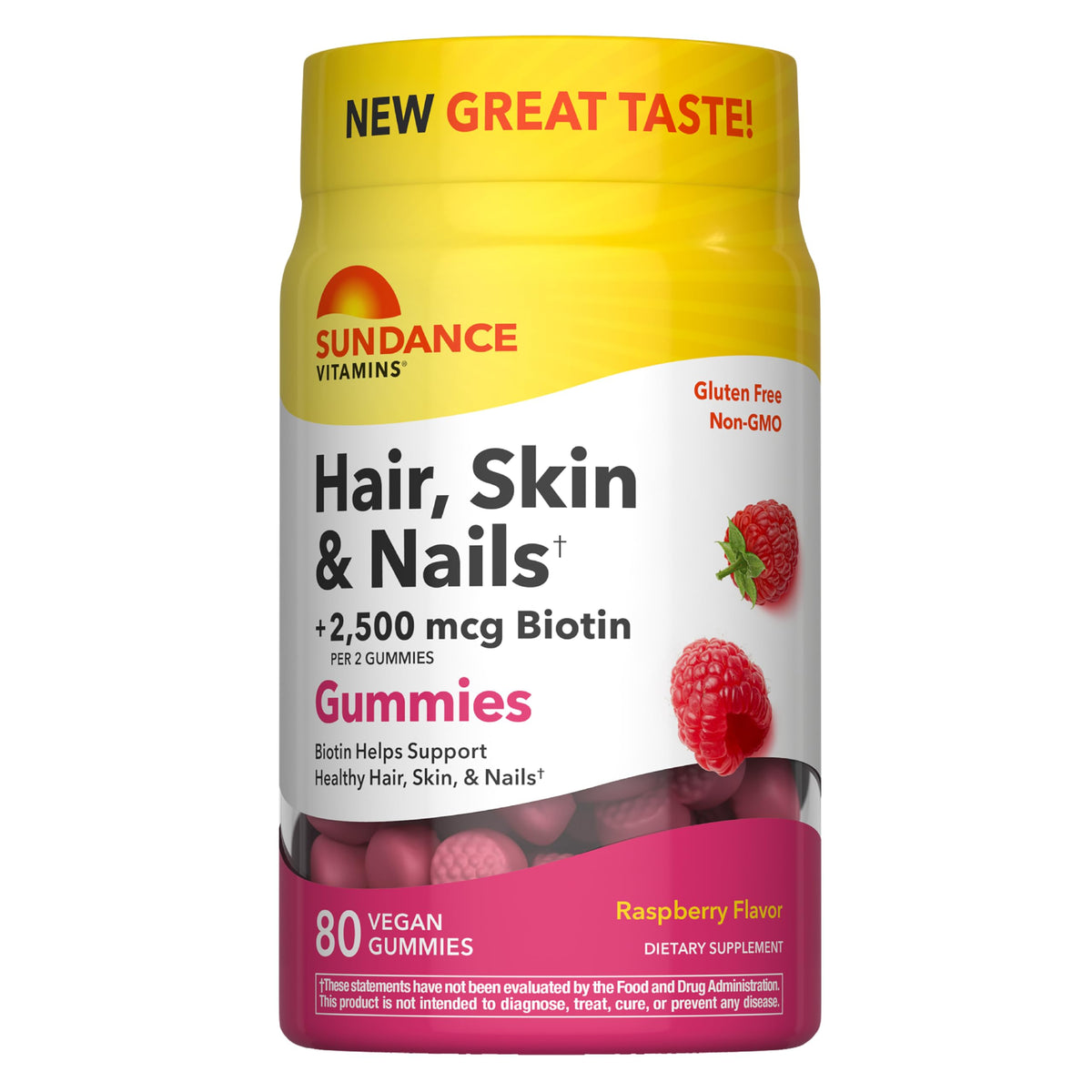 Sundance Hair, Skin, and Nails Gummies with Biotin 2500 mcg - 80 Count