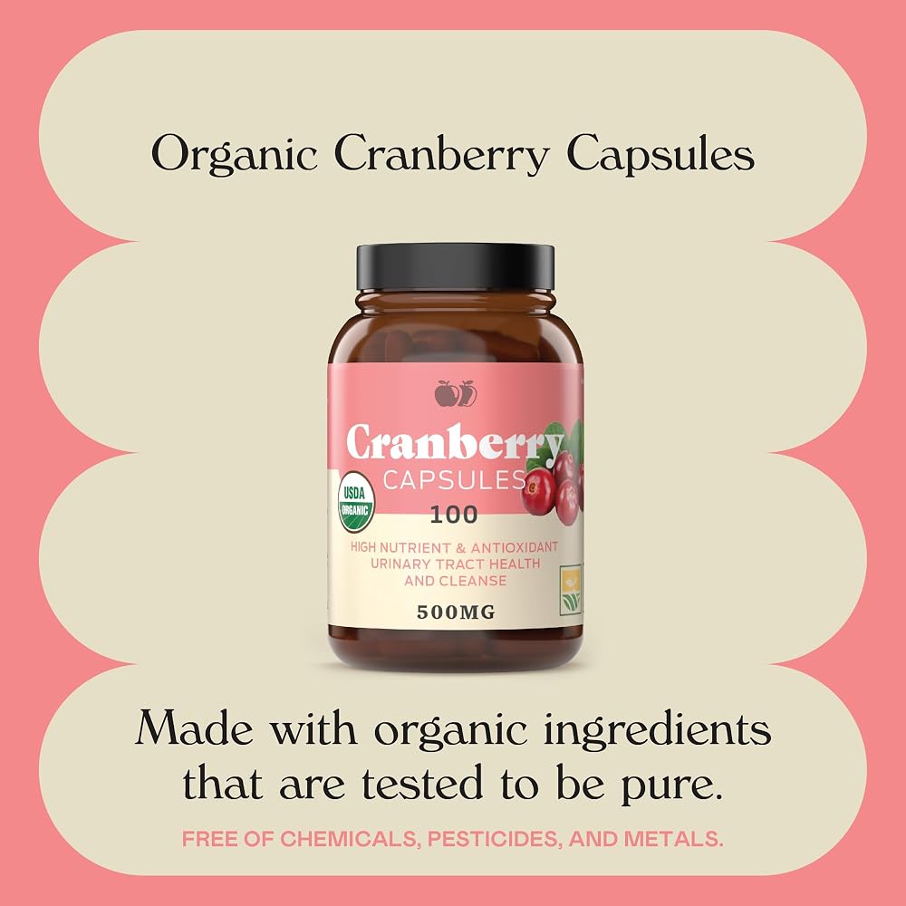 Complete Natural Products Organic Cranberry 500mg Capsules - 100 Count - image 9