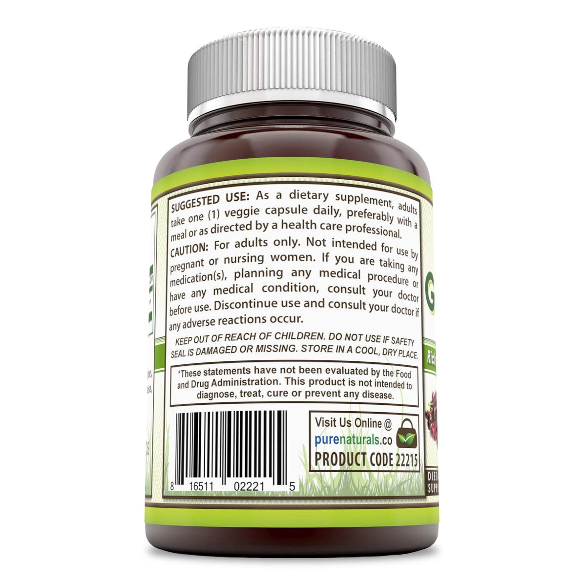 Pure Naturals Grapeseed Extract 250mg - 120 Capsules - image 2