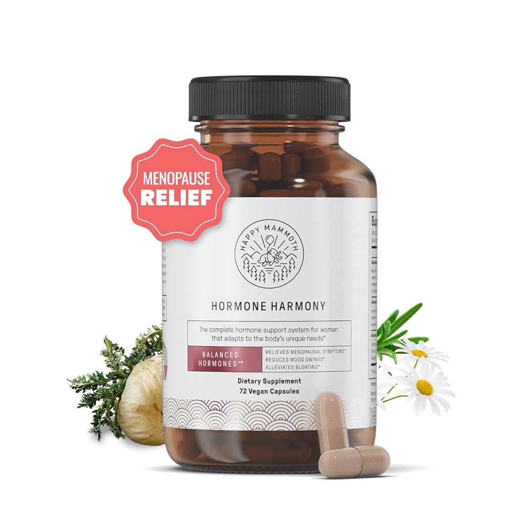 Happy Mammoth Hormone Harmony Natural Hormonal Support for Women - 72 Capsules