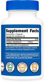 Nutricost S-Acetyl L-Glutathione 100mg - 60 Capsules - image 5