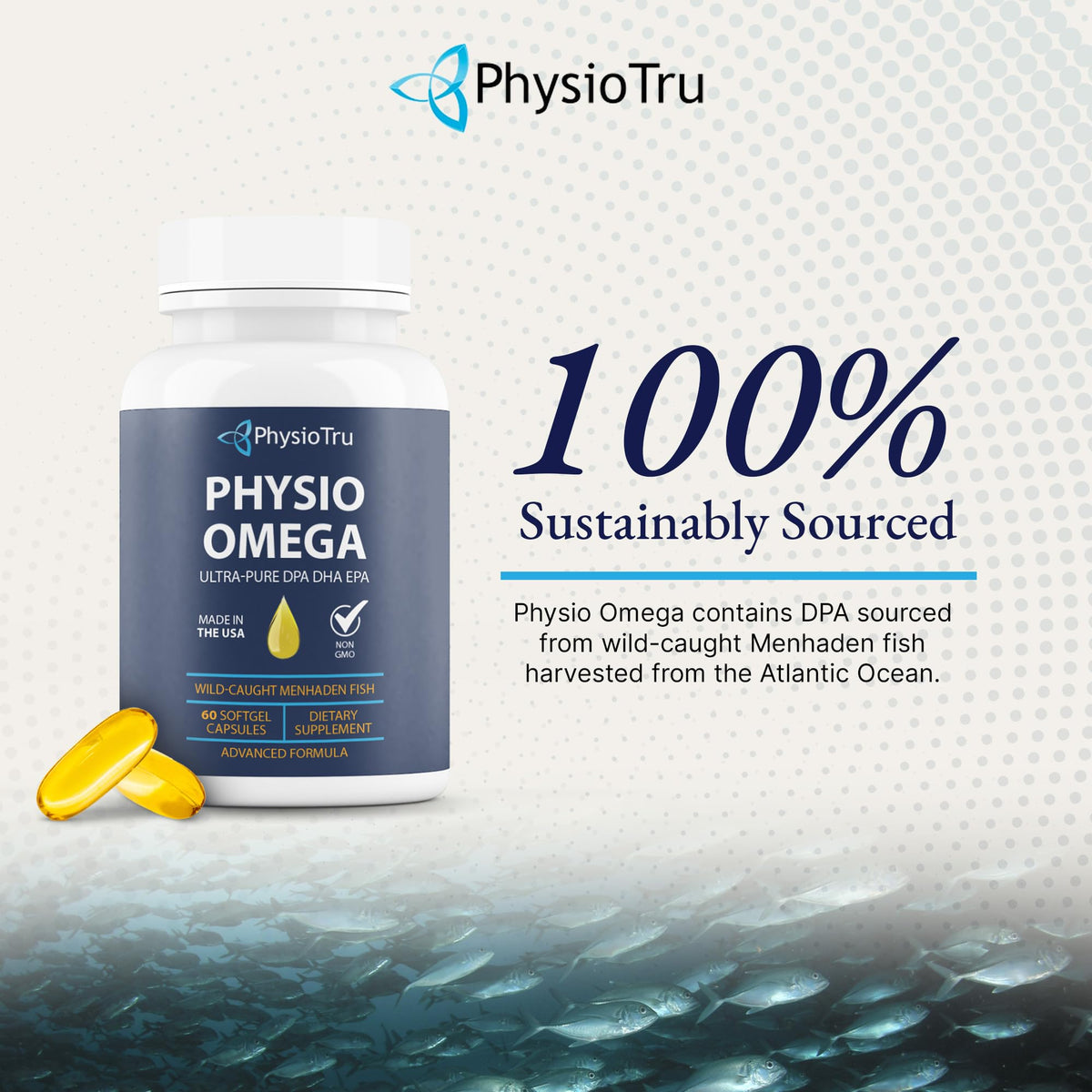 PhysioTru Physio Omega Fish Oil EPA DHA DPA - 60 Softgels - image 7