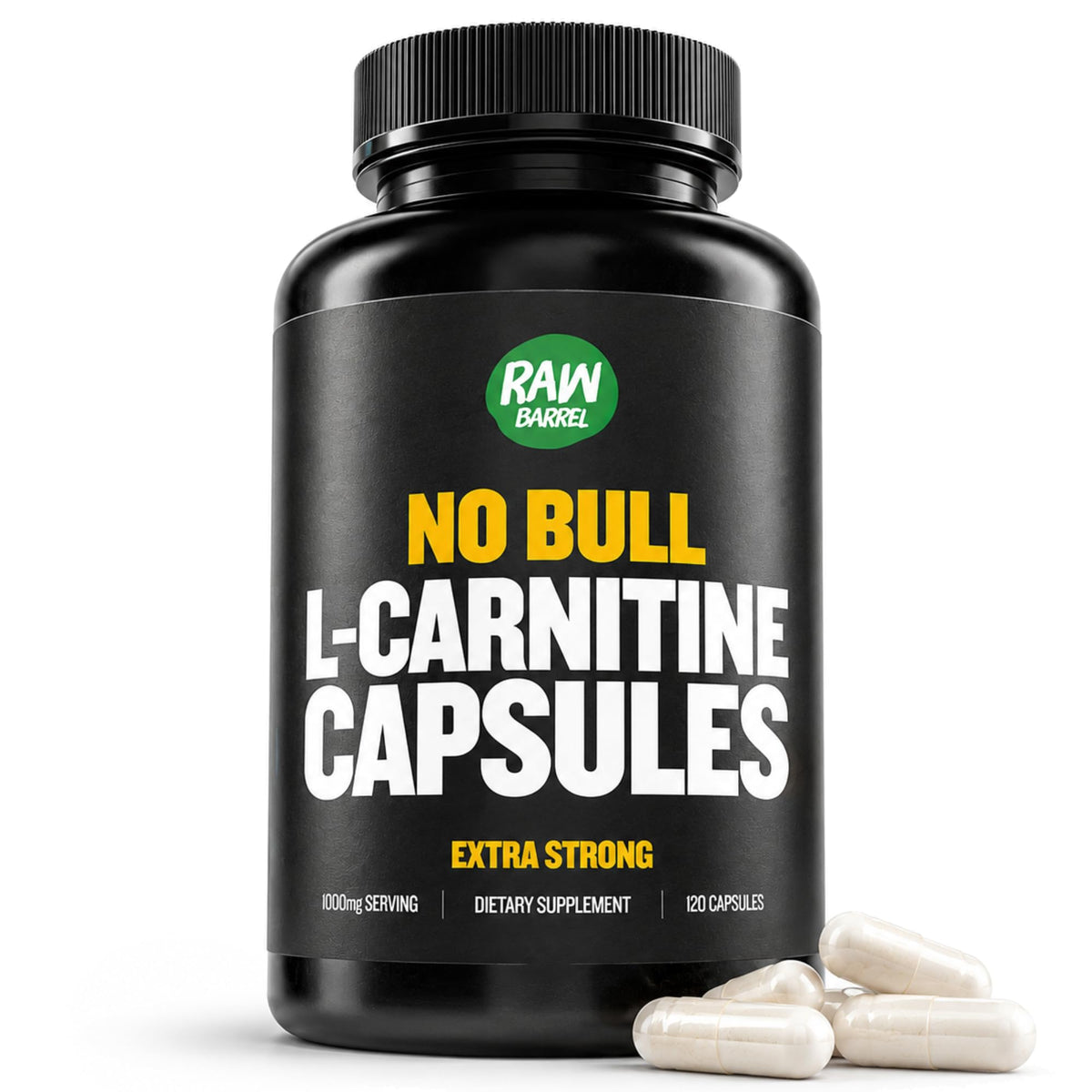 Raw Barrel L-Carnitine 1000mg - 120 Capsules