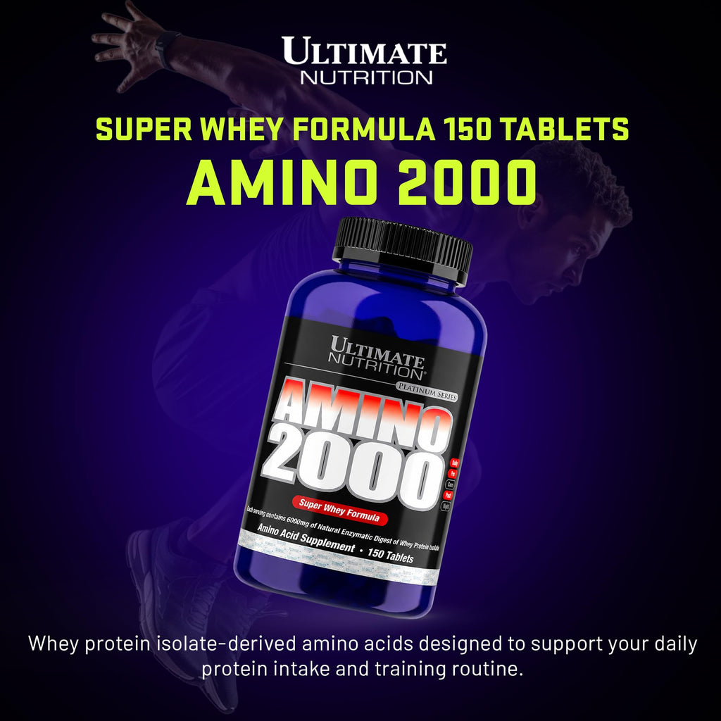 Ultimate Nutrition Amino 2000, Super Whey Formula, BCAA Tablets