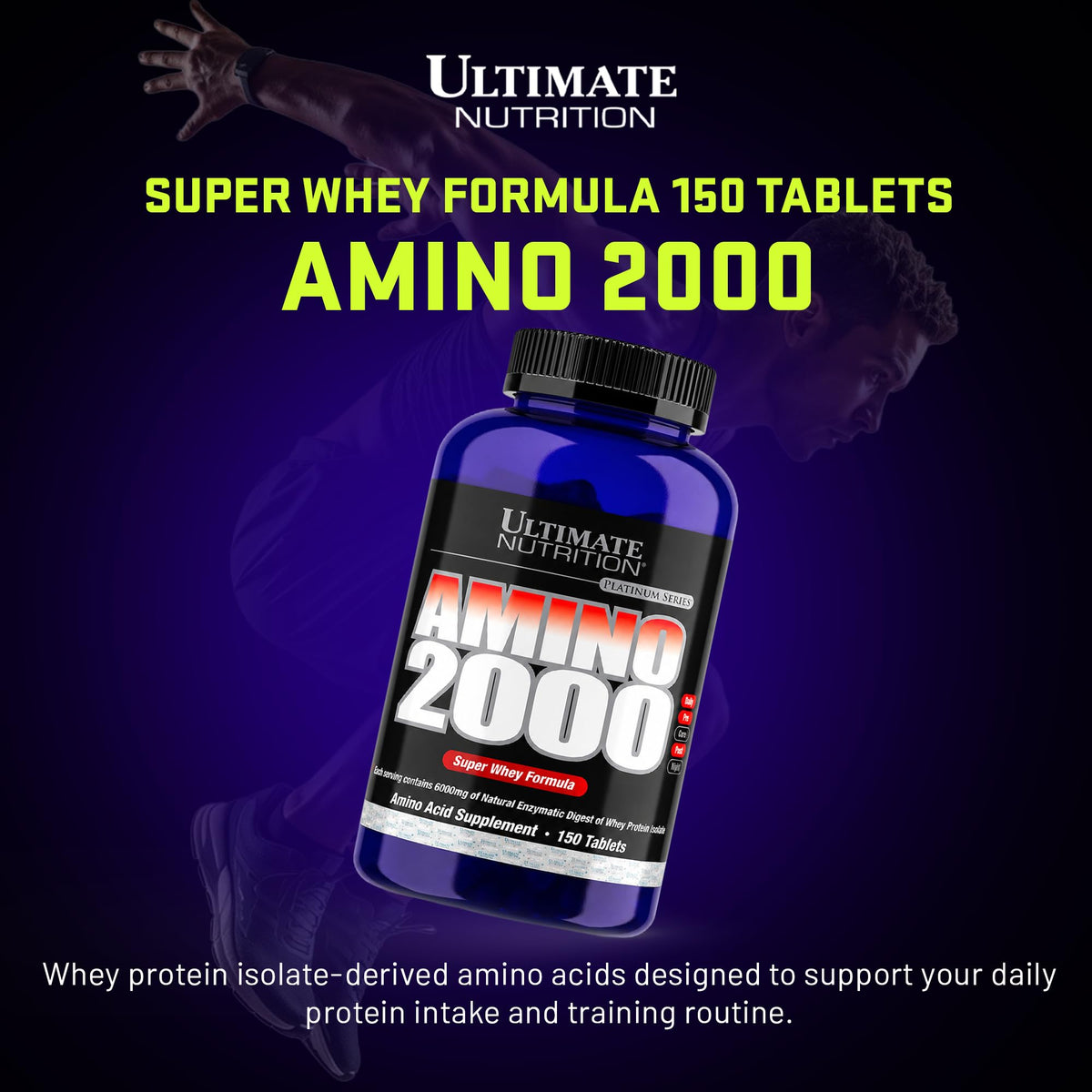Ultimate Nutrition Amino 2000, Super Whey Formula, BCAA Tablets