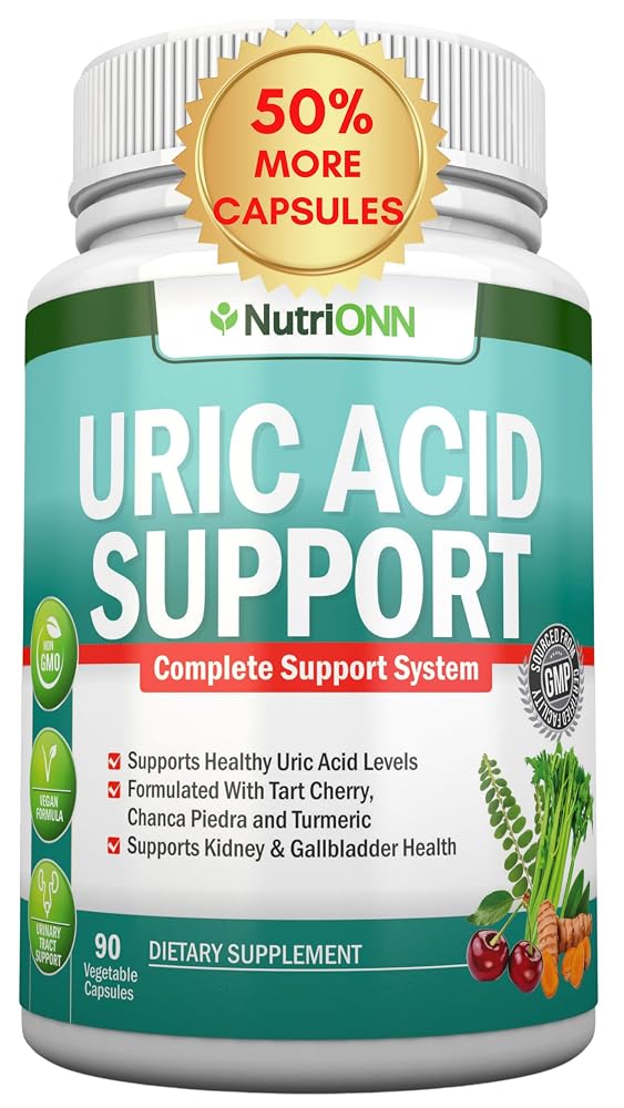 NutriONN Uric Acid Flush Herbal Supplement - 90 Capsules