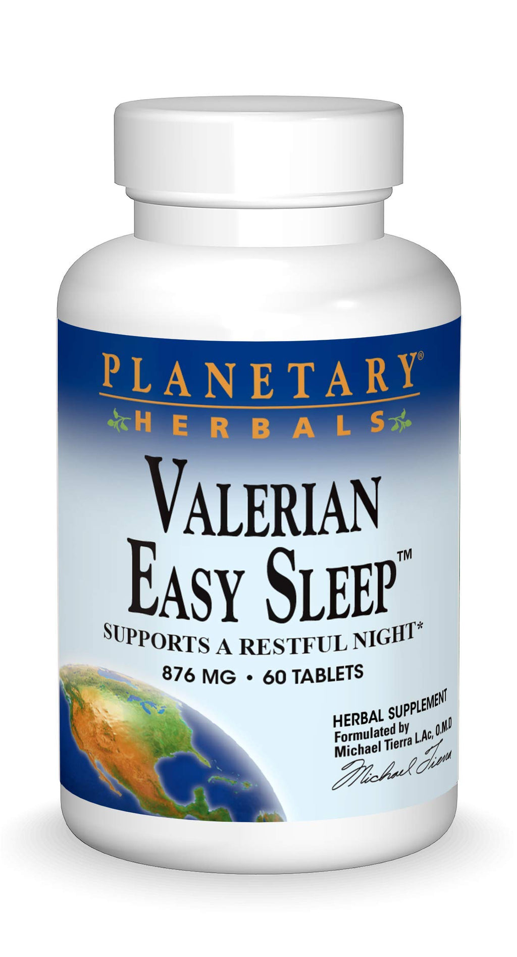 Planetary Herbals Valerian Easy Sleep Tablets - 60 Count