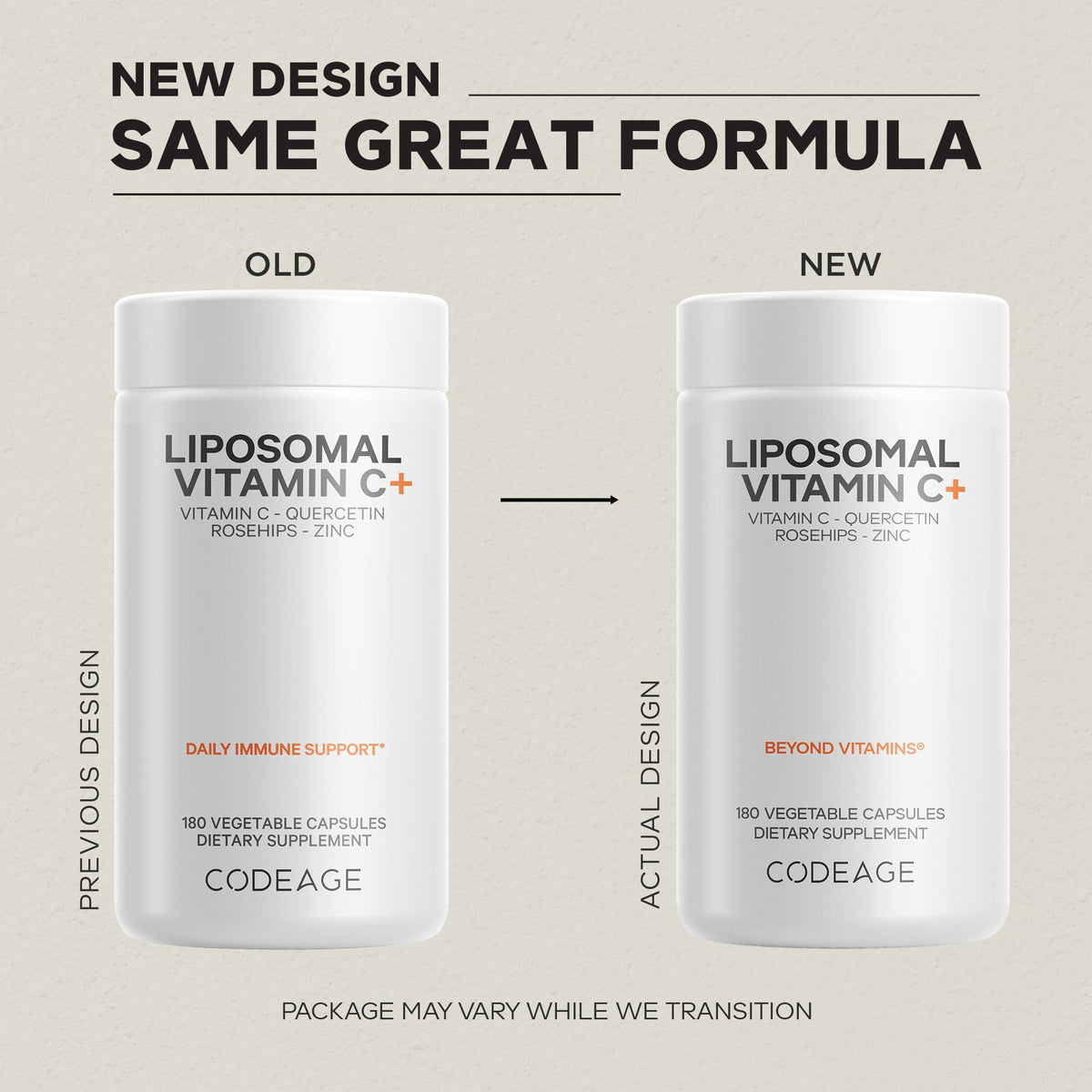 Codeage Liposomal Vitamin C 1500mg with Zinc