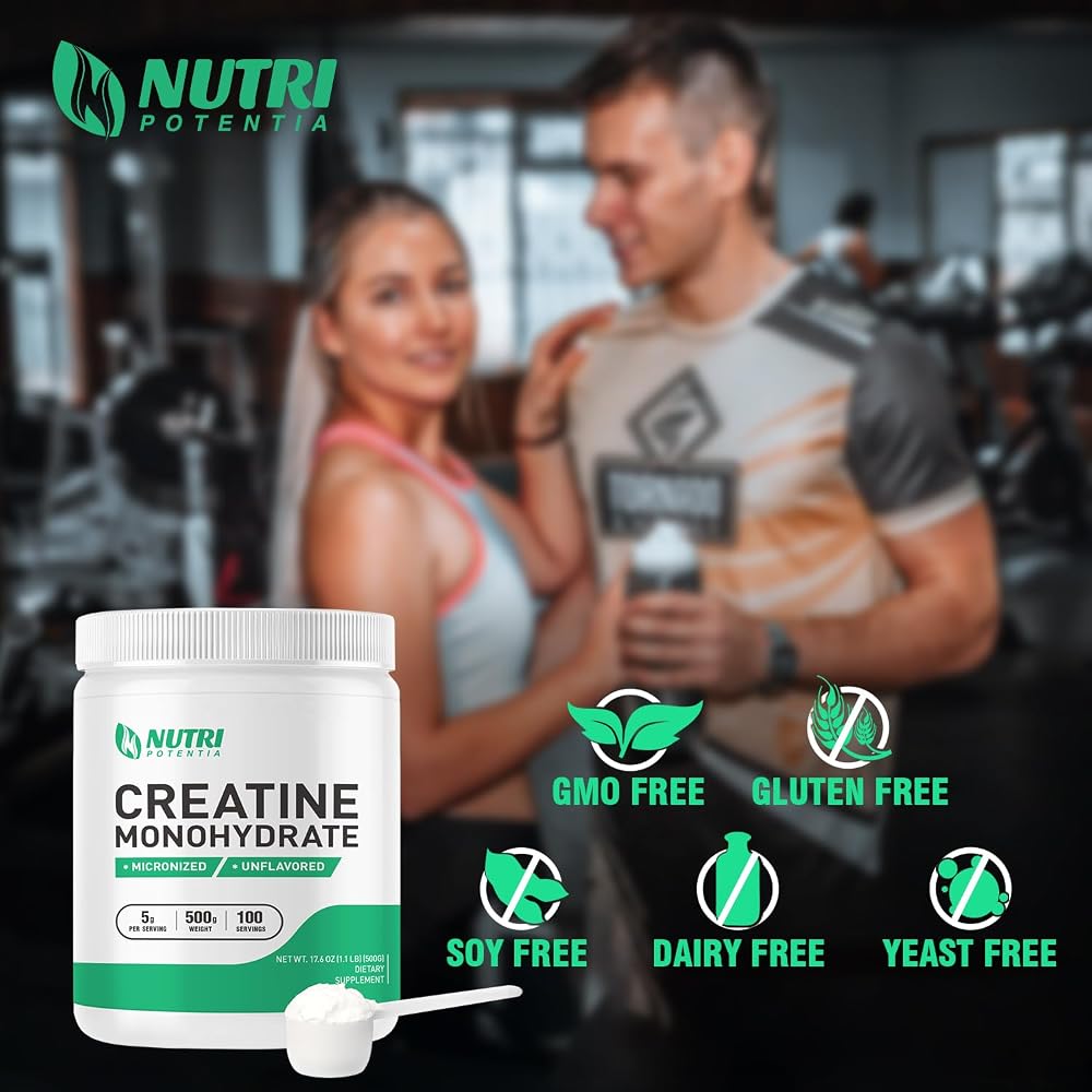 NUTRI POTENTIA Creatine Monohydrate Powder - 100 Servings - image 5