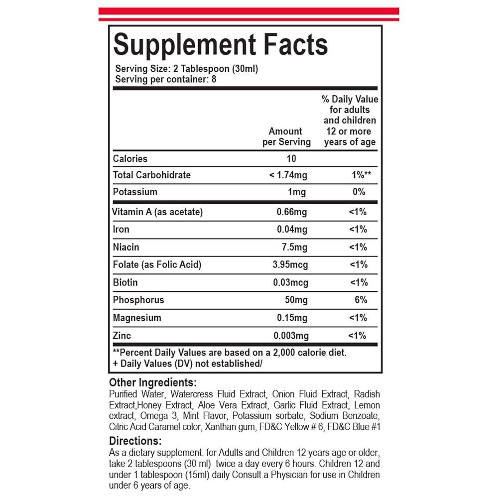 ELP ESSENTIAL Watercress and Onion Radish Honey Syrup - 16 Fl Oz - image 5