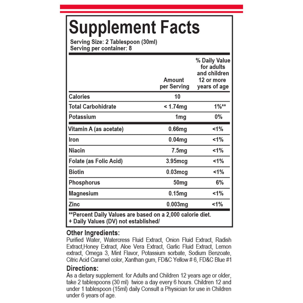 ELP ESSENTIAL Watercress and Onion Radish Honey Syrup - 16 Fl Oz - image 5