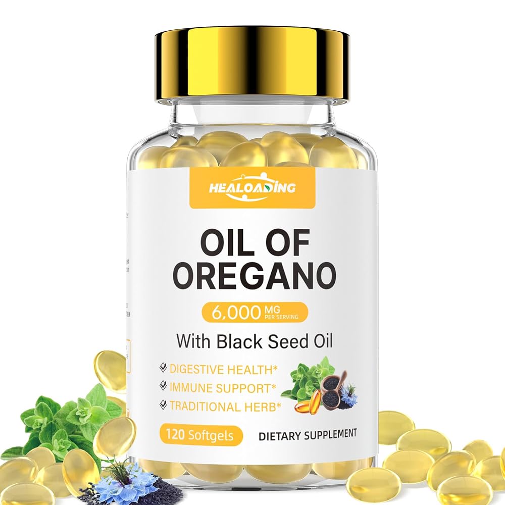HEALOADING Organic Oregano Oil Softgels 300mg - 120 Softgels
