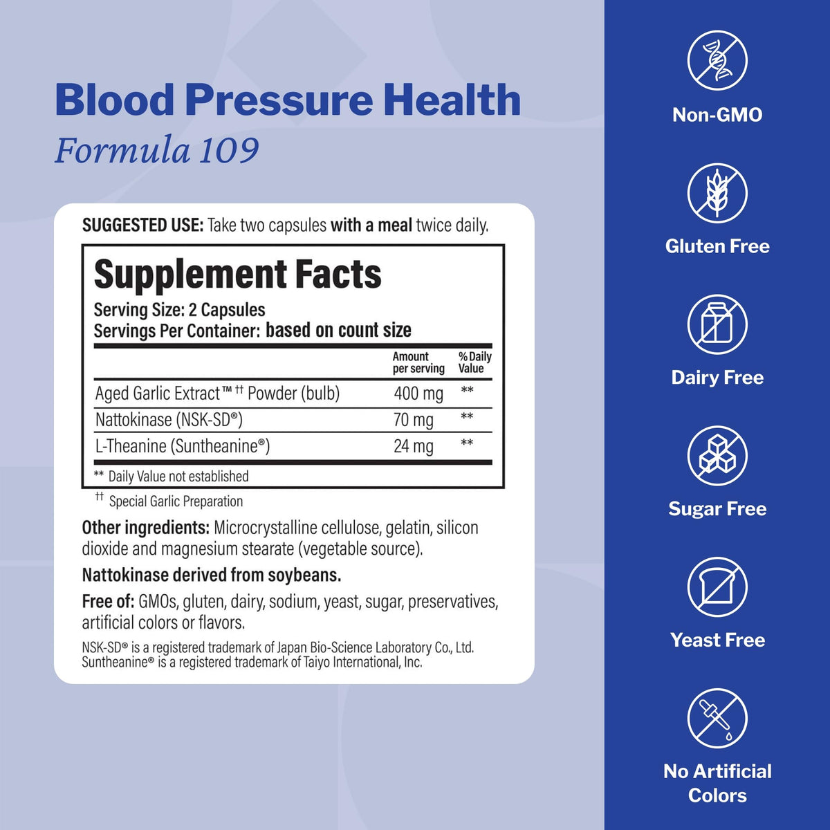 Kyolic Aged Garlic Extract Blood Pressure Health Formula 109 - image 3