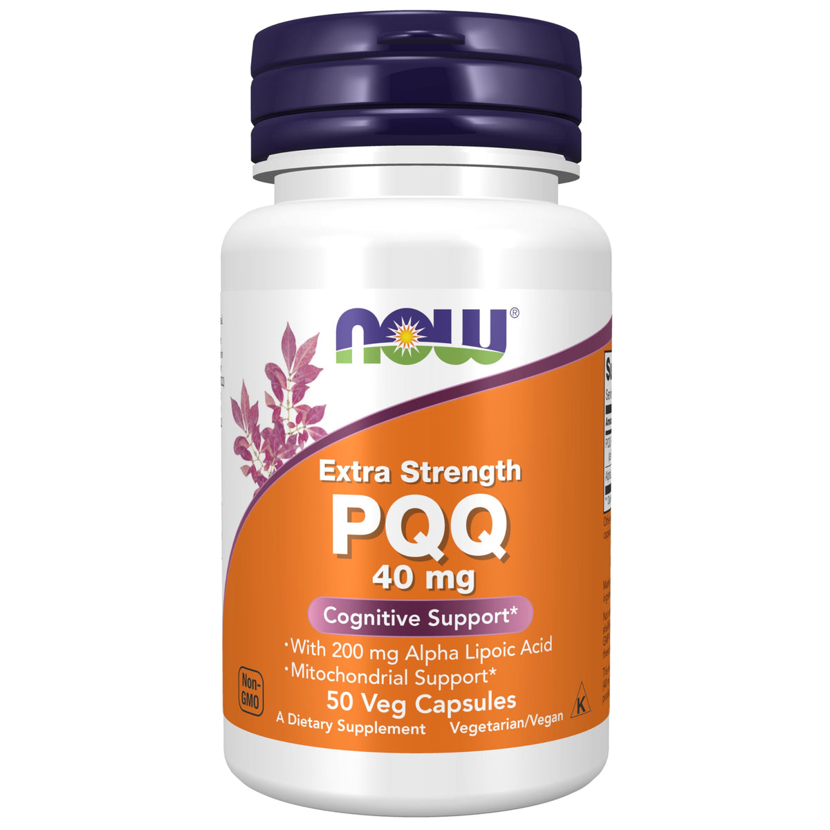 NOW PQQ 40 mg with Alpha Lipoic Acid - 50 Vegetarian Capsules