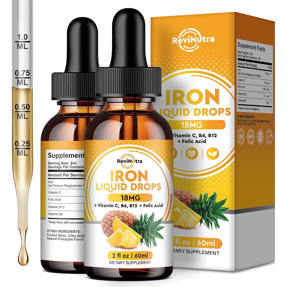 ReviNutra Liquid Iron Supplement for Women