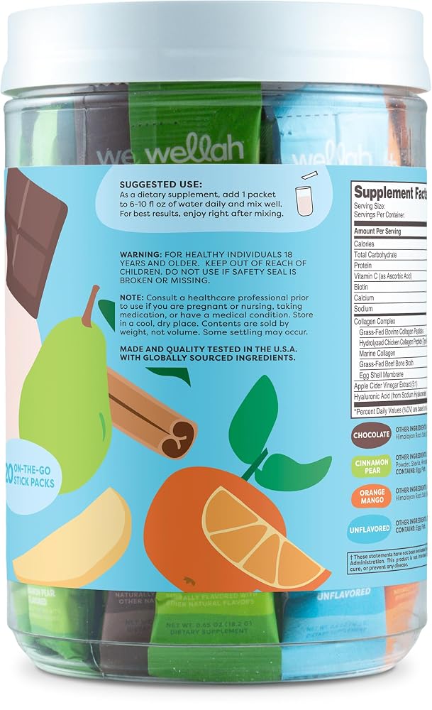 Wellah The Afterglow Multi Collagen Protein + Beauty - 20 Stickpacks - image 3