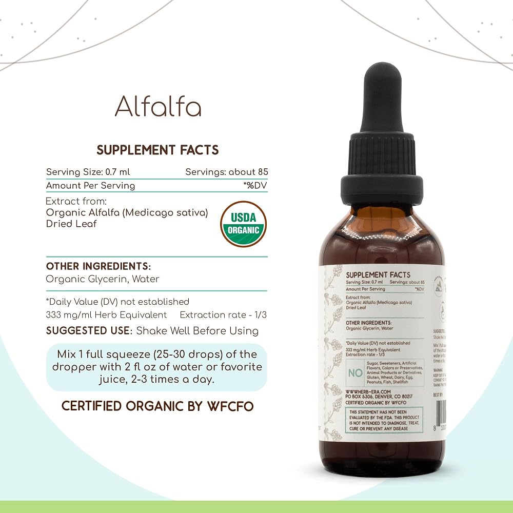 HerbEra Alfalfa USDA Organic Tincture