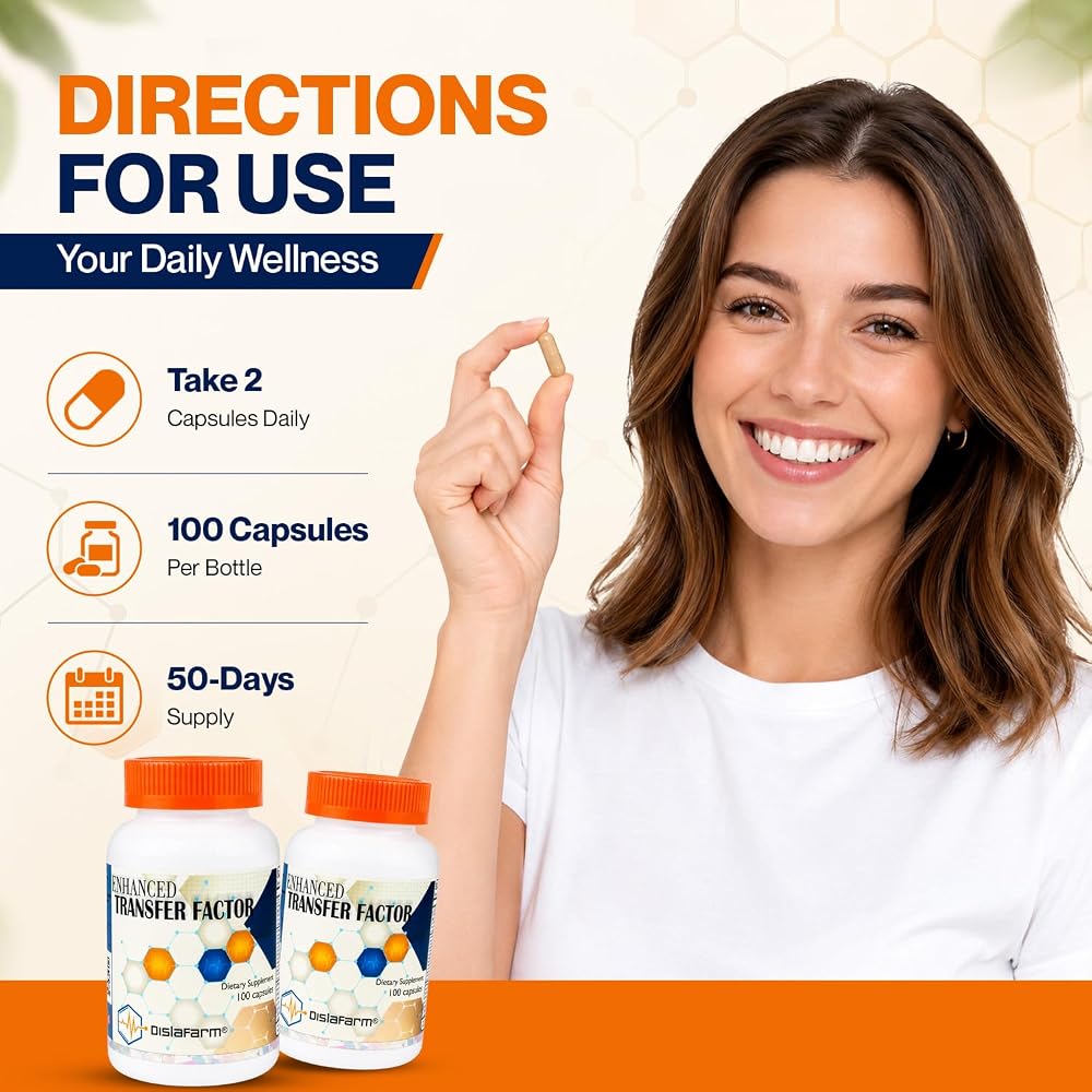 Dislafarm Transfer Factor Enhanced Immune Support - 100 Capsules - image 5